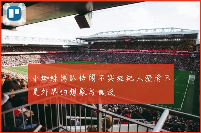 小蜘蛛离队传闻不实经纪人澄清只是外界的想象与假设
